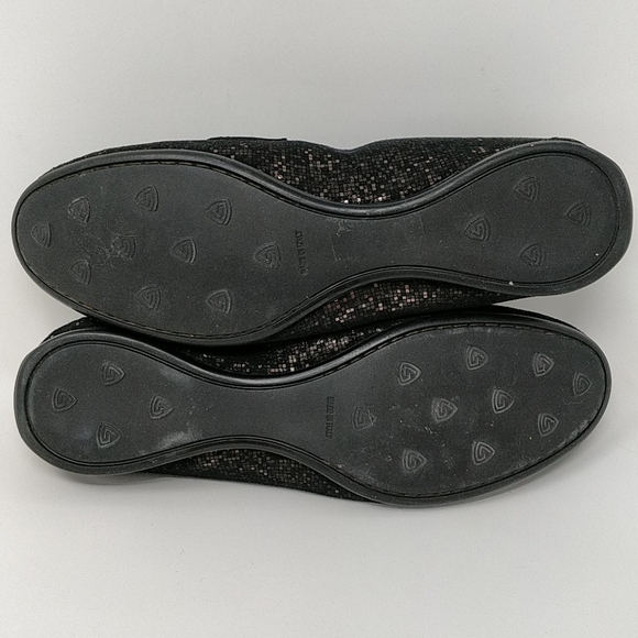 AGL Black Metallic Suede Slip-On Loafer Flats Sz 8 - Picture 8 of 8